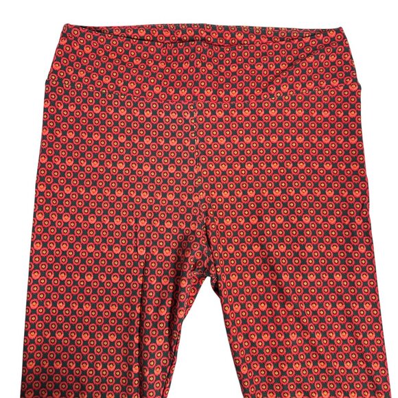 LuLaRoe Black Red Yellow Circles Pattern Polka Dots Leggings Tall & Curvy TC - Picture 2 of 5